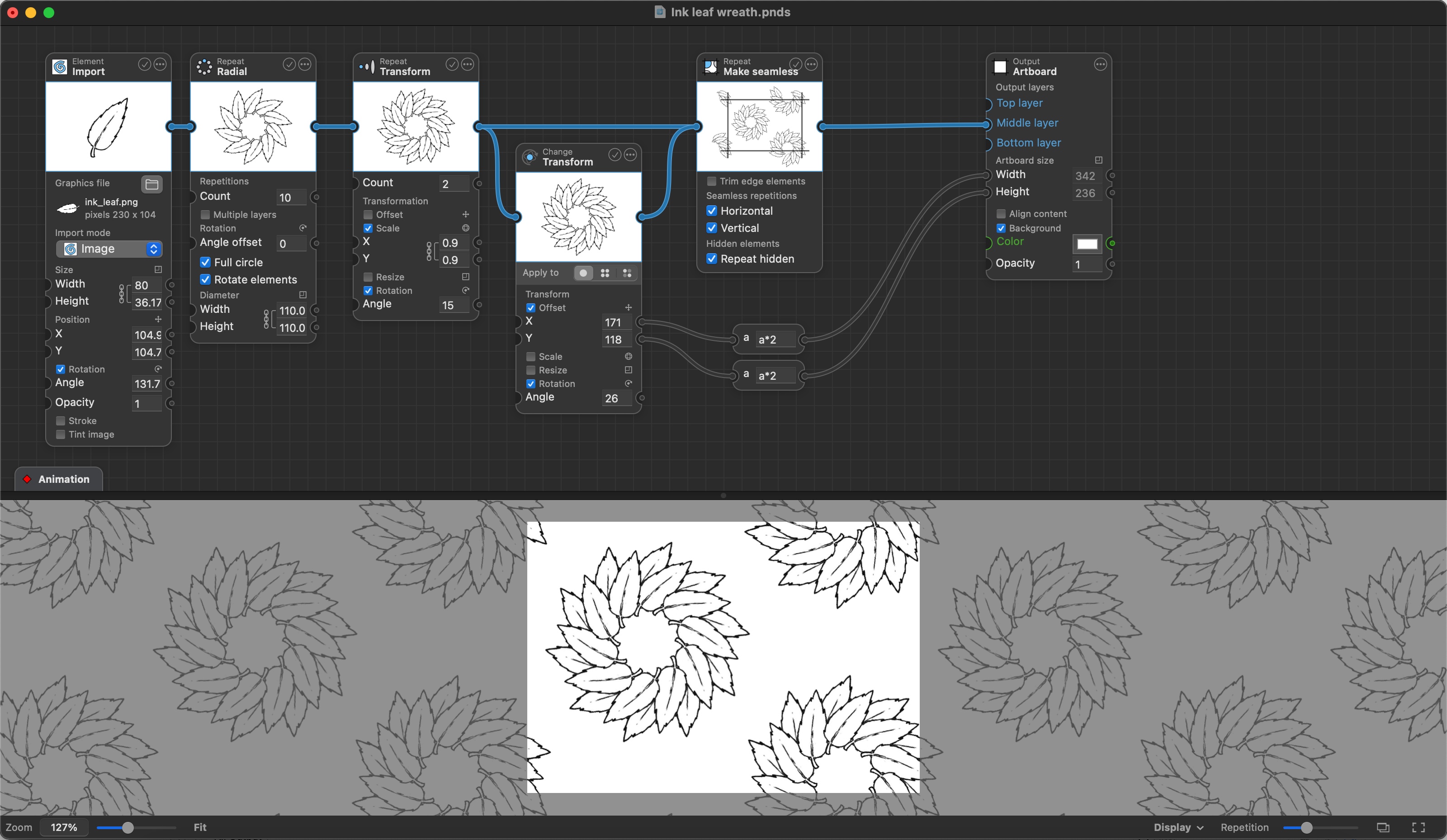 Patternodes software